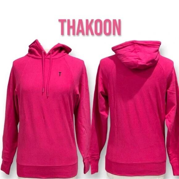 NWT-THAKOON Unisex Sweatshirt Hoodie in Hot Pink Color SizeXS & Sm Ret$165 - Picture 1 of 10